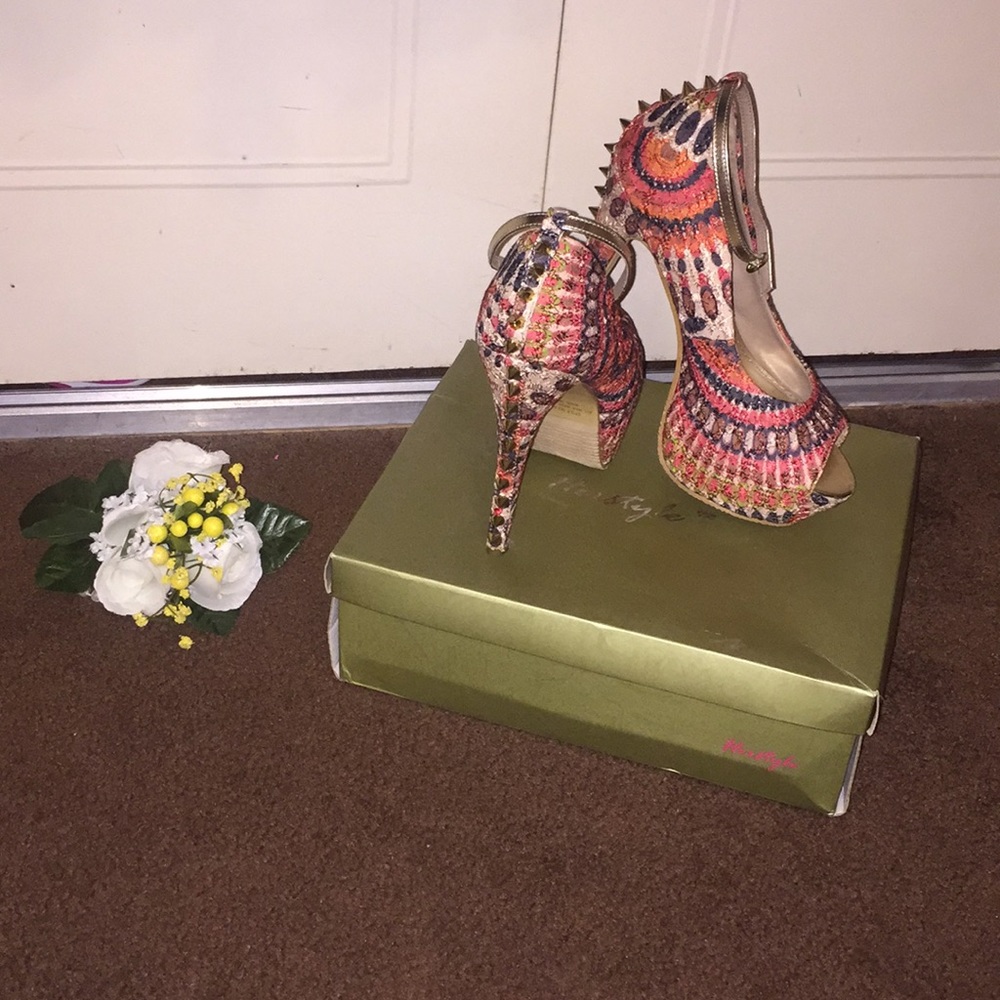 High, spiked, platform heels